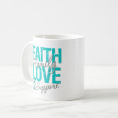 Kanker Inspirerende slogan Collage Ovarian Cancer Koffiemok (Voorkant links)