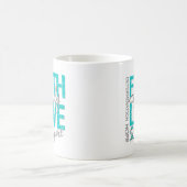 Kanker Inspirerende slogan Collage Ovarian Cancer Koffiemok (Center)