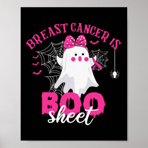 Kanker Is Boo Sheet Borstkanker Krijger Halloween Poster