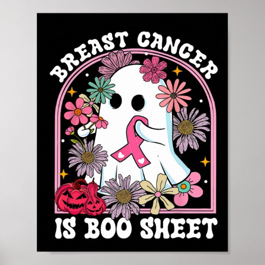 Kanker Is Boo Sheet Borstkanker Strijder Halloween Poster (Voorkant)