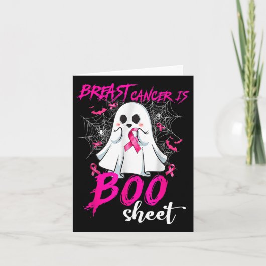 Kanker Is Boo Sheet Halloween Borstkanker Bewustzi Kaart (Voorkant)