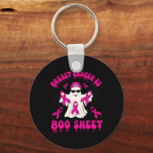 Kanker Is Boo Sheet Halloween Borstkanker Bewustzi Sleutelhanger (Voorkant)
