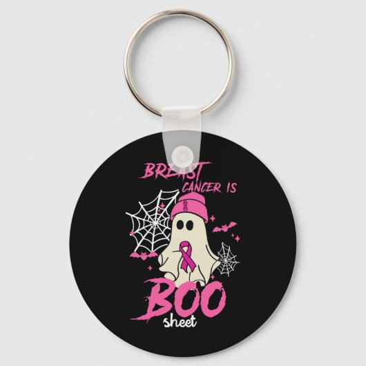 Kanker Is Boo Sheet Halloween Borstkanker Bewustzi Sleutelhanger (Voorkant)