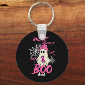 Kanker Is Boo Sheet Halloween Borstkanker Bewustzi Sleutelhanger (Voorkant)