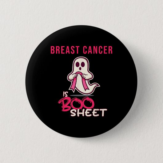 Kanker is de maand van het Boo Sheet Awareness Ronde Button 5,7 Cm (Voorkant)