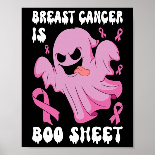 Kanker is een hoeslaken Halloween borstkanker bewu Poster (Voorkant)
