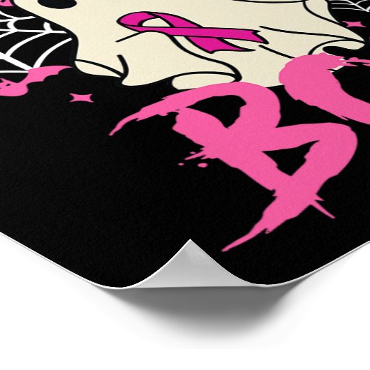 Kanker is een hoeslaken Halloween borstkanker bewu Poster (Hoek)