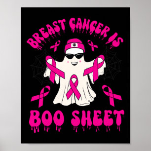 Kanker is een hoeslaken Halloween borstkanker bewu Poster