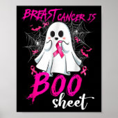 Kanker is een hoeslaken Halloween borstkanker bewu Poster (Voorkant)