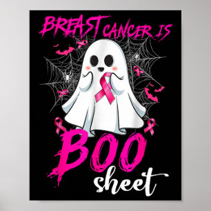 Kanker is een hoeslaken Halloween borstkanker bewu Poster