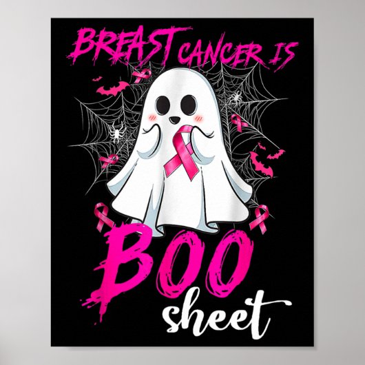 Kanker is een hoeslaken Halloween borstkanker bewu Poster (Voorkant)
