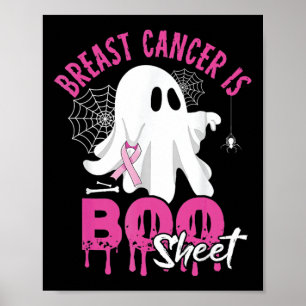 Kanker is een spookachtige Halloween borstkanker Poster