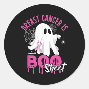 Kanker is een spookachtige Halloween borstkanker Ronde Sticker