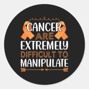 Kanker is moeilijk te manipuleren in de wereld ronde sticker