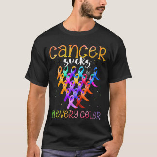 Kanker is verschrikkelijk in elke kleur linten ste t-shirt