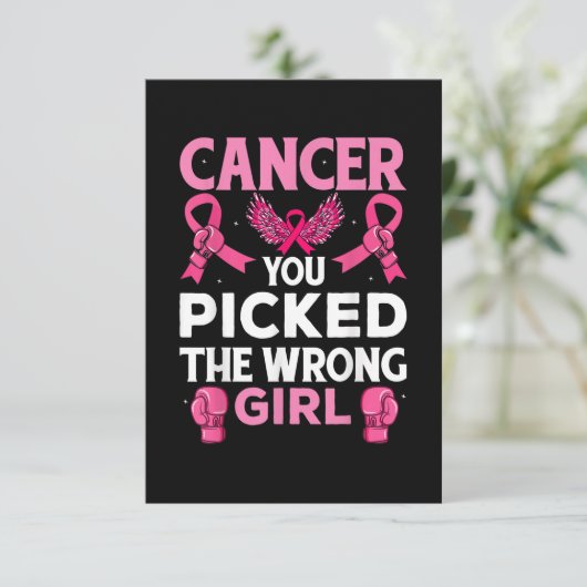 Kanker je hebt de verkeerde handschoenen van het m bedankkaart (Staand voorkant)