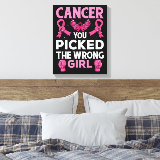 Kanker je hebt de verkeerde handschoenen van het m canvas afdruk (Insitu (Slaapkamer))