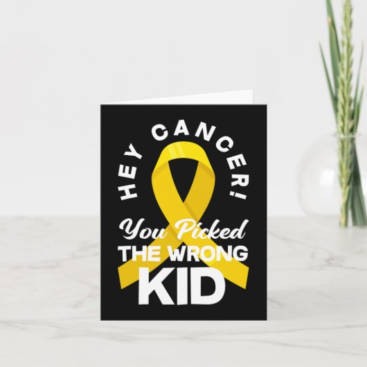 Kanker Je koos het verkeerde Kind Kinderkanker W Kaart (Voorkant)