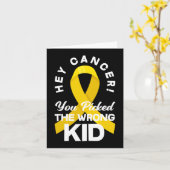 Kanker Je koos het verkeerde Kind Kinderkanker W Kaart (Gele Bloem)