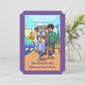 _____ Kanker Jubileum Feestuitnodigingen Kaart (Staand voorkant)