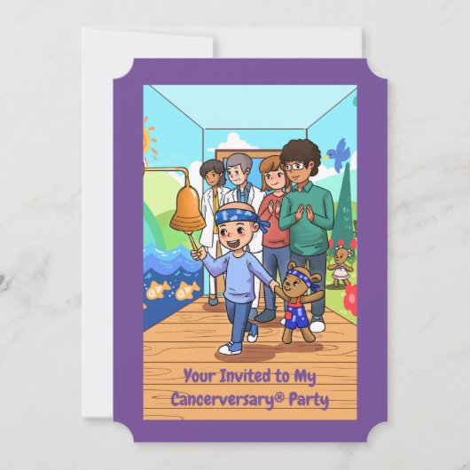 _____ Kanker Jubileum Feestuitnodigingen Kaart (Voorkant)
