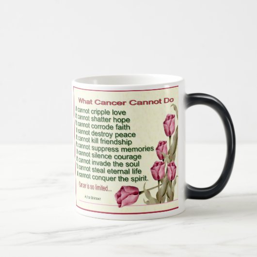 Kanker kan niet T Magische Mok (Rechts)
