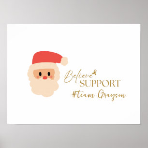 kanker. Kerst Aangepaste #team naam Poster Prints