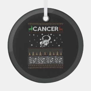 Kanker Kerst Lelijke trui Glas Ornament