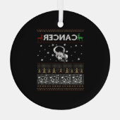 Kanker Kerst Lelijke trui Glas Ornament (Achterkant)