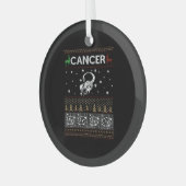 Kanker Kerst Lelijke trui Glas Ornament (Voorkant links)