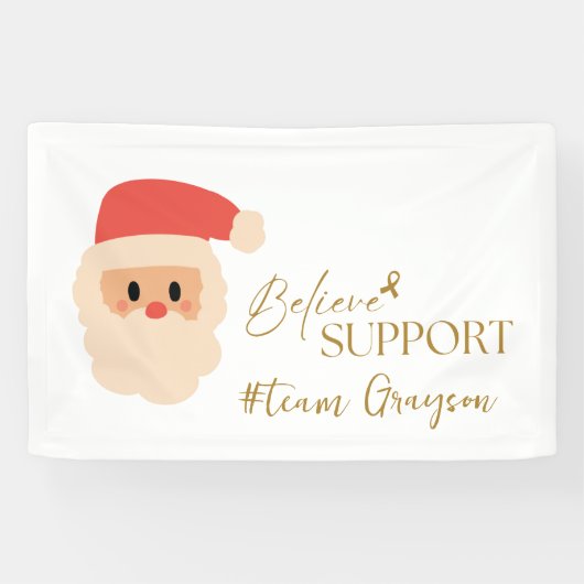 kanker. Kerstmis Aangepaste #team naam Banner Sign (Horizontaal)