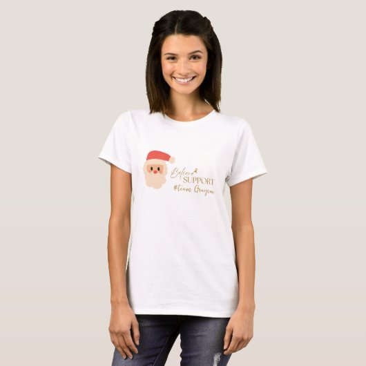 kanker. Kerstmis Aangepaste #team naam Vrouwen T-s T-shirt (Voorkant volledig)