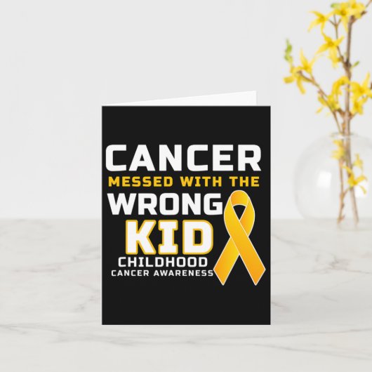 Kanker knoeide met het verkeerde Kind kinderkanker Kaart (Gele Bloem)