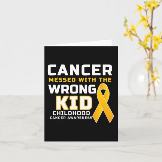 Kanker knoeide met het verkeerde Kind kinderkanker Kaart (Gele Bloem)