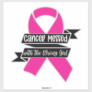 Kanker knoeide met het verkeerde meisje sticker