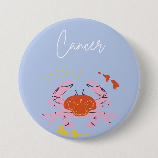 Kanker knop badge ronde button 7,6 cm (Voorkant)
