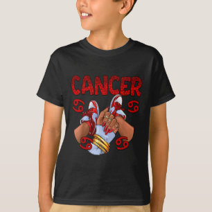 Kanker Koningin Verjaardag Vrouwen Sneakers Zodiac T-shirt