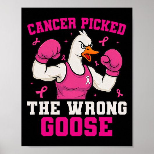 Kanker koos de verkeerde gans grappige borstkanker poster (Voorkant)