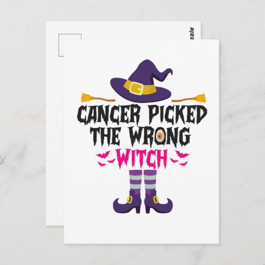 Kanker koos de verkeerde heks Grappig Halloween ca Briefkaart (Voorkant / Achterkant)