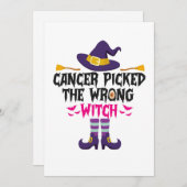 Kanker koos de verkeerde heks Grappig Halloween ca Feestdagenkaart (Voorkant / Achterkant)
