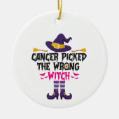 Kanker koos de verkeerde heks Grappig Halloween ca Keramisch Ornament (Voorkant)