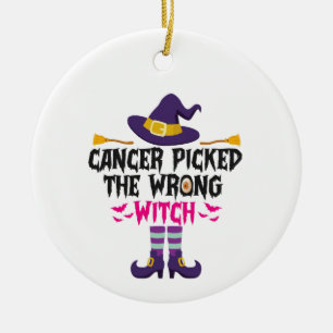 Kanker koos de verkeerde heks grappig Halloween ca Keramisch Ornament