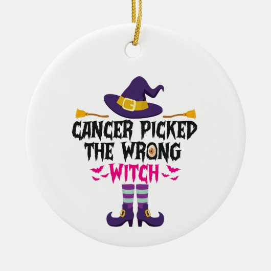 Kanker koos de verkeerde heks Grappig Halloween ca Keramisch Ornament (Voorkant)