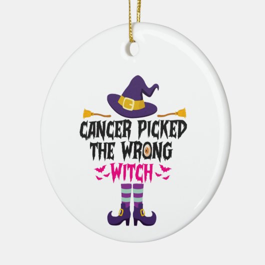 Kanker koos de verkeerde heks Grappig Halloween ca Keramisch Ornament (Links)