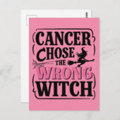 Kanker koos de verkeerde heks Halloween bewustzijn Briefkaart (Voorkant / Achterkant)