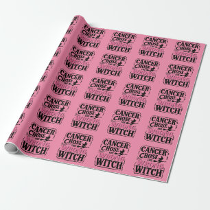 Kanker koos de verkeerde heks Halloween bewustzijn Cadeaupapier