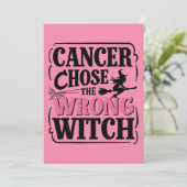 Kanker koos de verkeerde heks Halloween bewustzijn Kaart (Staand voorkant)