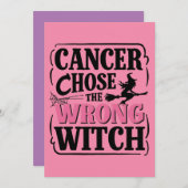 Kanker koos de verkeerde heks Halloween bewustzijn Kaart (Voorkant / Achterkant)