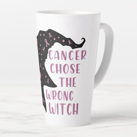 Kanker koos de verkeerde heks latte mok (Rechterhoek)