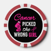 Kanker koos de verkeerde meid bewustzijn poker chips (Voorkant)